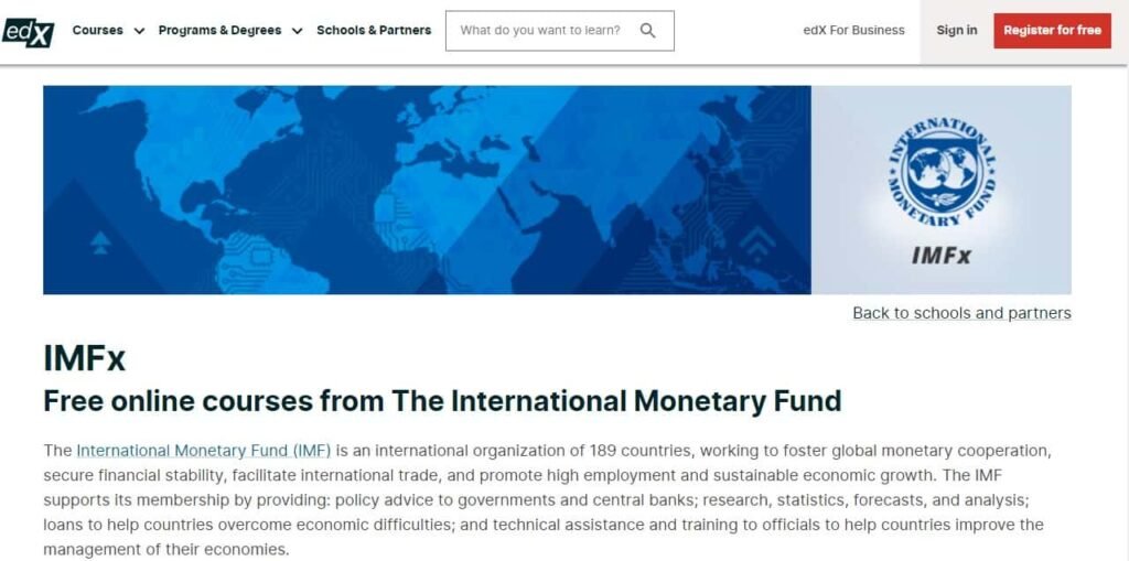 Free online courses from the IMF through edX